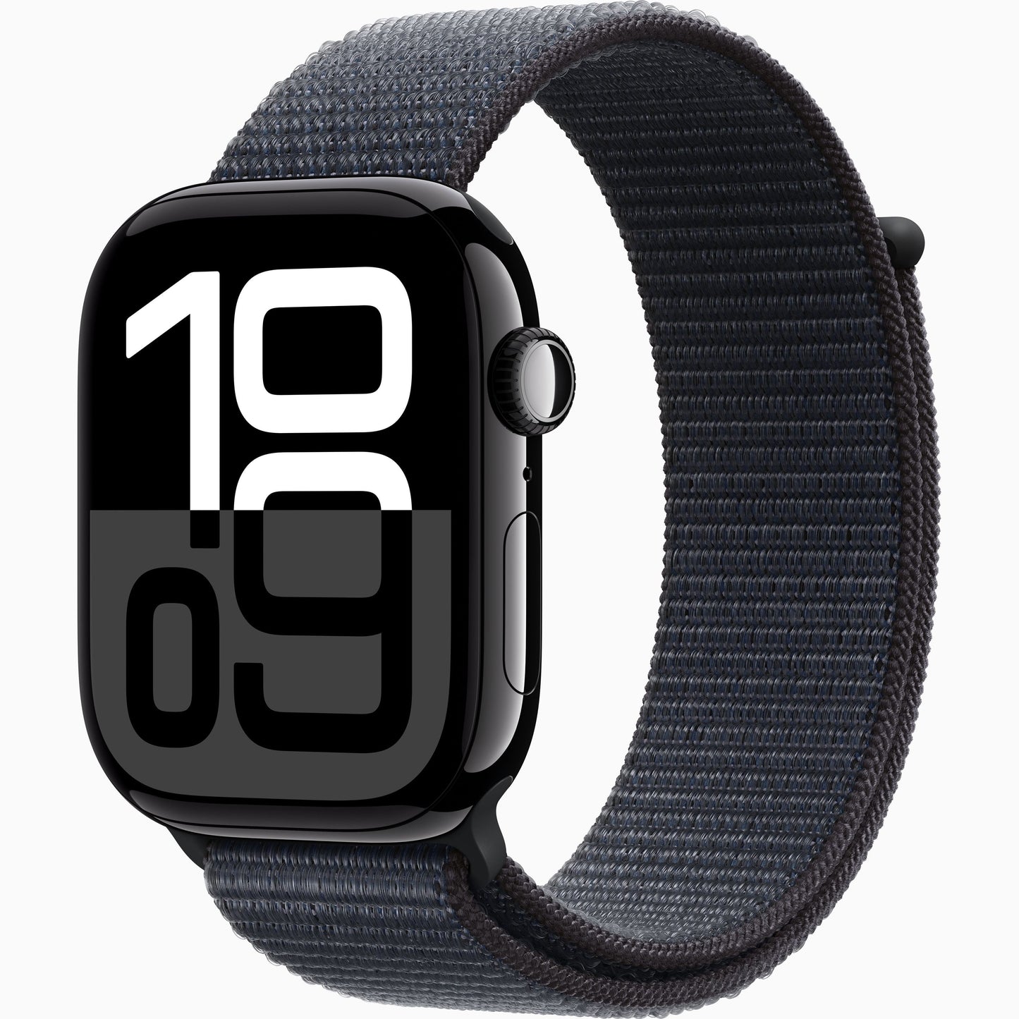 Watch Series 10 [46mm GPS] - Jet Black Aluminium with Ink Sport Loop | Advanced Fitness Tracker, ECG, Always-On Retina Display | Carbon Neutral, Sleek Design | 1-Year Warranty | Airpods Pro (Free Gift)