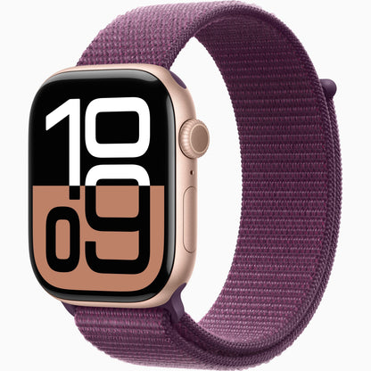 Watch Series 10 [46mm GPS] - Jet Black Aluminium with Ink Sport Loop | Advanced Fitness Tracker, ECG, Always-On Retina Display | Carbon Neutral, Sleek Design | 1-Year Warranty | Airpods Pro (Free Gift)